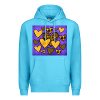 Ocean Blue team spirit color purple and gold Premium Hoodie - JahusDesignShop