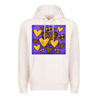Pale Pink team spirit color purple and gold Premium Hoodie - JahusDesignShop