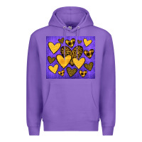 Purple team spirit color purple and gold Premium Hoodie - JahusDesignShop