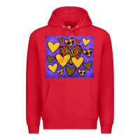Red team spirit color purple and gold Premium Hoodie - JahusDesignShop