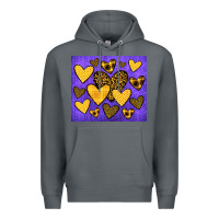 Rock team spirit color purple and gold Premium Hoodie - JahusDesignShop
