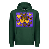 Sports Green team spirit color purple and gold Premium Hoodie - JahusDesignShop