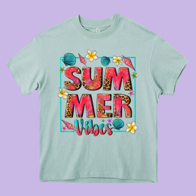 Summer  Vibes Heavy Core Tee Designed By Texasbilliewilder