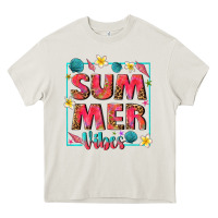 Cream summer  vibes Heavy Core Tee - texasbilliewilder