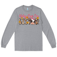 Heather Grey holy cow i'm sister Long Sleeve Tee - MaliasSmallBusiness