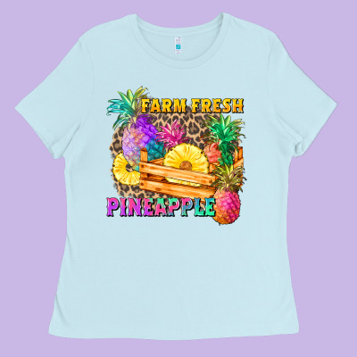 Farm Fresh Pineapple Ladies Tee Designed By Zillion Design Studio
