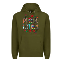 Army Green Proud Latina Premium Hoodie - texasbilliewilder