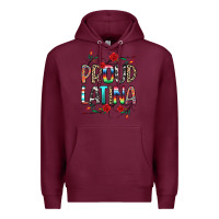 Burgundy Proud Latina Premium Hoodie - texasbilliewilder