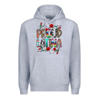Heather Grey Proud Latina Premium Hoodie - texasbilliewilder