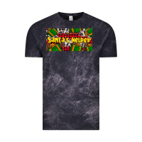 Cloud Black santa's helper with gifts Vintage Tee - AdoDesignShop