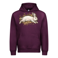 Mauve Wine Bunny Rabbit leopard Easter Day Urban Hoodie - HowdyJamesFarm