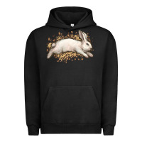 Pigment Black Bunny Rabbit leopard Easter Day Urban Hoodie - HowdyJamesFarm