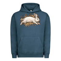 Pigment Midnight Navy Bunny Rabbit leopard Easter Day Urban Hoodie - HowdyJamesFarm
