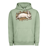 Pigment Oil Green Bunny Rabbit leopard Easter Day Urban Hoodie - HowdyJamesFarm