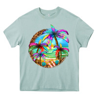 Arona summer colorful palms Heavy Core Tee - texasbilliewilder