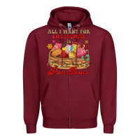 Burgundy all i want for christmas is pan dulce Zipper Hoodie - MaliasSmallBusiness