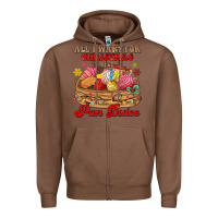 Chestnut all i want for christmas is pan dulce Zipper Hoodie - MaliasSmallBusiness