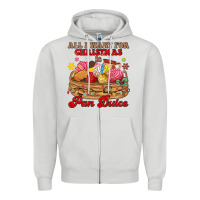Dove Grey all i want for christmas is pan dulce Zipper Hoodie - MaliasSmallBusiness