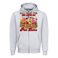 Heather Grey all i want for christmas is pan dulce Zipper Hoodie - MaliasSmallBusiness