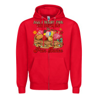 Red all i want for christmas is pan dulce Zipper Hoodie - MaliasSmallBusiness