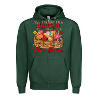 Sports Green all i want for christmas is pan dulce Zipper Hoodie - MaliasSmallBusiness