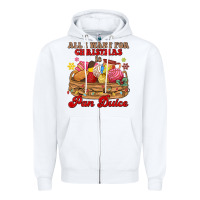 White all i want for christmas is pan dulce Zipper Hoodie - MaliasSmallBusiness