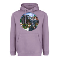 Lavender Black Angus Cattle and Calf Christmas Heavyweight Hoodie - RanaPortraitStore