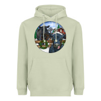 Matcha Black Angus Cattle and Calf Christmas Heavyweight Hoodie - RanaPortraitStore