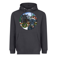 Smoke Black Angus Cattle and Calf Christmas Heavyweight Hoodie - RanaPortraitStore