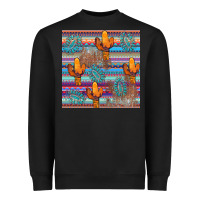 Black cactus gemstone seamless Heavyweight Sweatshirt - AdoDesignShop