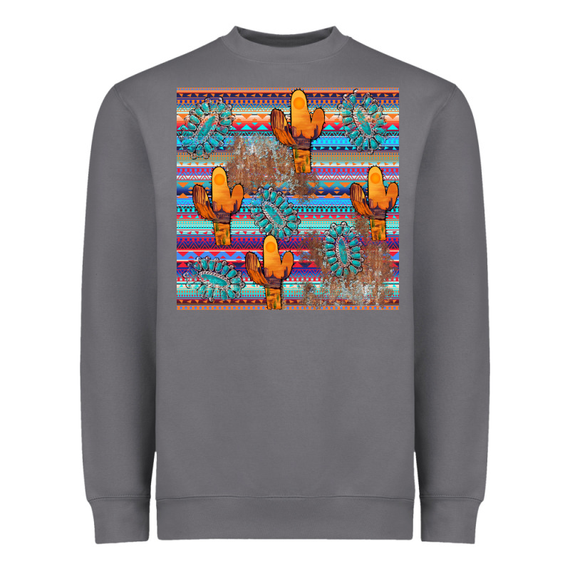 Cactus Gemstone Seamless Heavyweight Sweatshirt by AdoDesignShop | Teevron