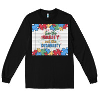 Black see the ability not the disability Long Sleeve Tee - MaliasSmallBusiness