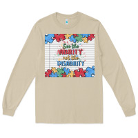 Mushroom see the ability not the disability Long Sleeve Tee - MaliasSmallBusiness