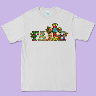 Christmas Cross Faith Premium Tee Designed By Ranaportraitstore