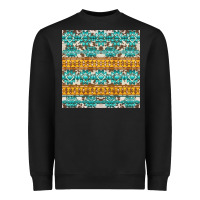 Black aztec cowhide seamless Heavyweight Sweatshirt - AdoDesignShop