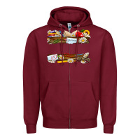 Burgundy floral teacher custom name Zipper Hoodie - NancyCooperArtShop
