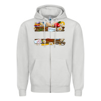 Dove Grey floral teacher custom name Zipper Hoodie - NancyCooperArtShop