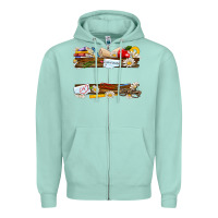 Seafoam floral teacher custom name Zipper Hoodie - NancyCooperArtShop