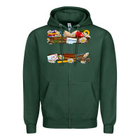 Sports Green floral teacher custom name Zipper Hoodie - NancyCooperArtShop