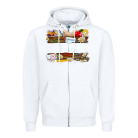 White floral teacher custom name Zipper Hoodie - NancyCooperArtShop