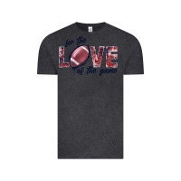 Vintage Black football love of the game Vintage Tee - JahusDesignShop