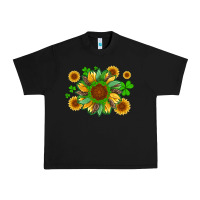 Black st patricks sunflowers with shamrock and glitters with leopard Urban Heavy Tee - Artiststas