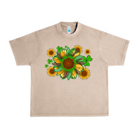 French Oak st patricks sunflowers with shamrock and glitters with leopard Urban Heavy Tee - Artiststas