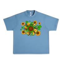 Pebble Blue st patricks sunflowers with shamrock and glitters with leopard Urban Heavy Tee - Artiststas