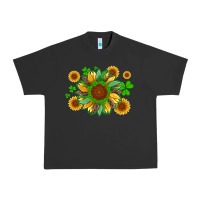 Pigment Black st patricks sunflowers with shamrock and glitters with leopard Urban Heavy Tee - Artiststas