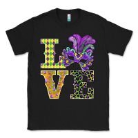 Black mardi gras love mask Classic Tee - BarkalooDesign