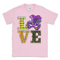 Bubblegum Pink mardi gras love mask Classic Tee - BarkalooDesign