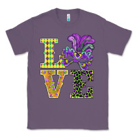 Lavender mardi gras love mask Classic Tee - BarkalooDesign