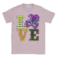 Lilac mardi gras love mask Classic Tee - BarkalooDesign