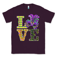 Plum mardi gras love mask Classic Tee - BarkalooDesign